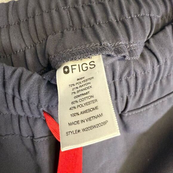 Figs Technical Collection Women's Size XXS 2XS Black Red Scrub Joggers Pants - Picture 7 of 9